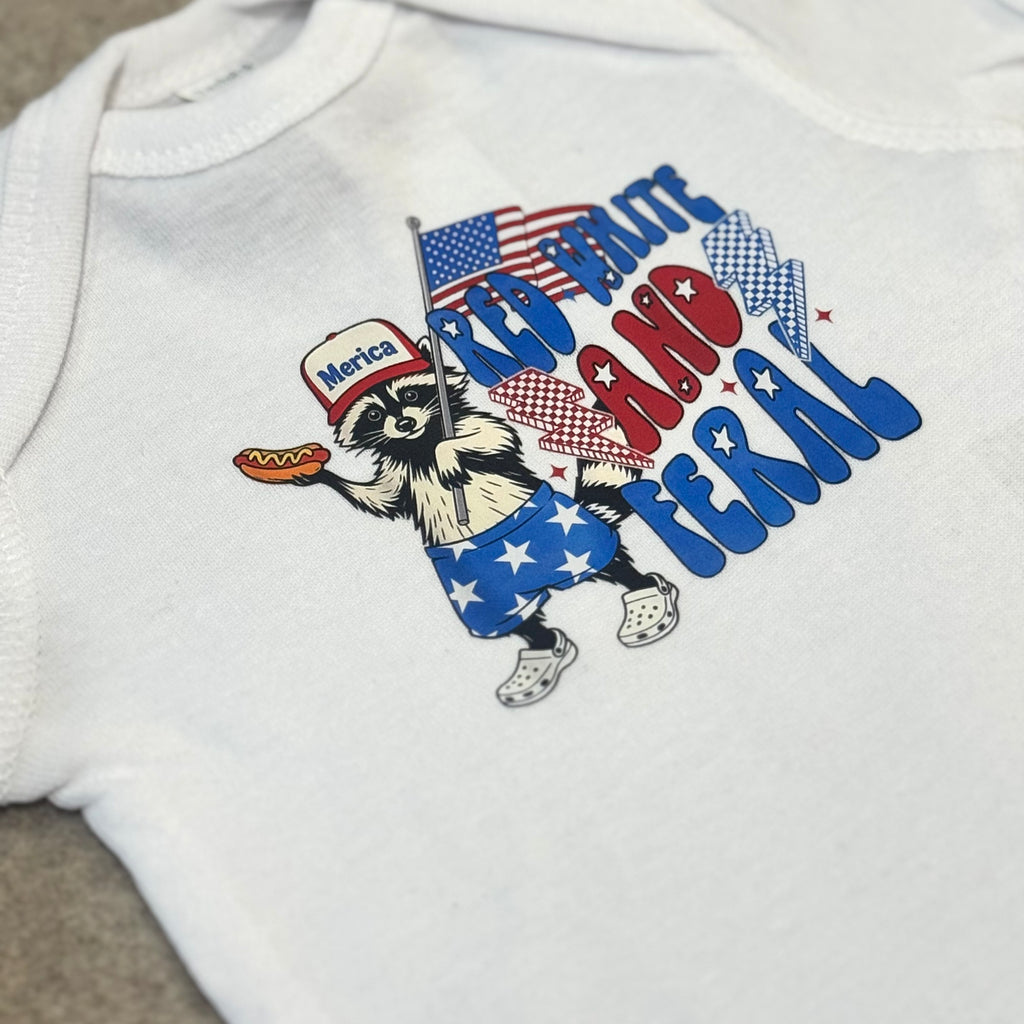 Red White and Feral Tee