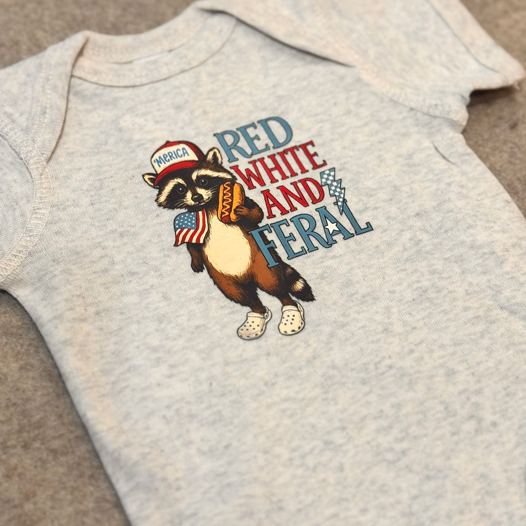 Red White and Feral Tee