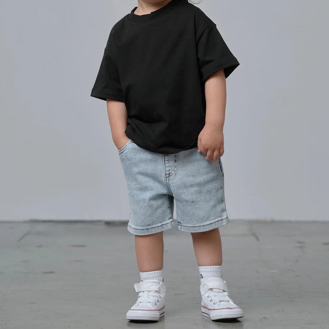 Straight Light Denim Short