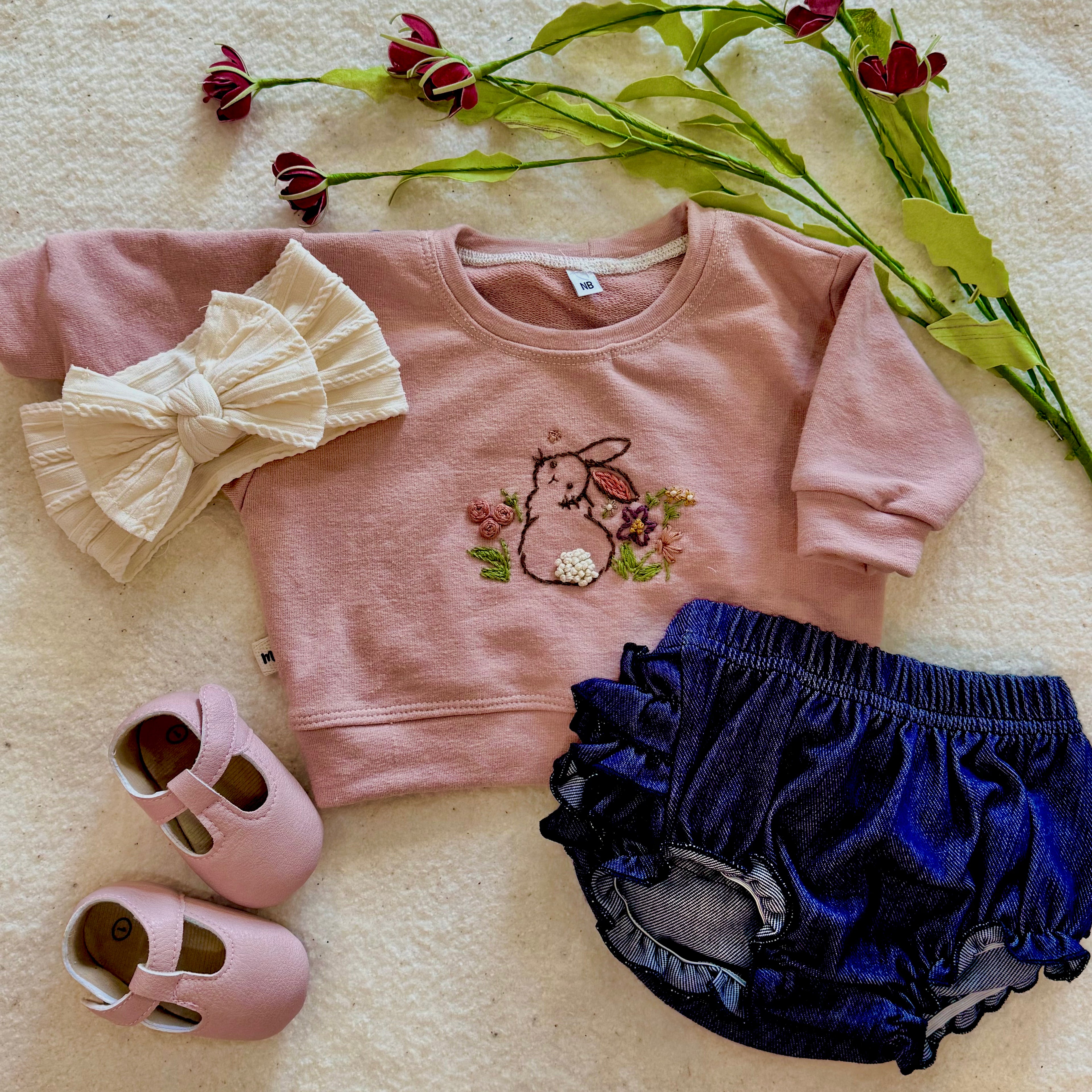 Bunny Embroidered Sweatshirt