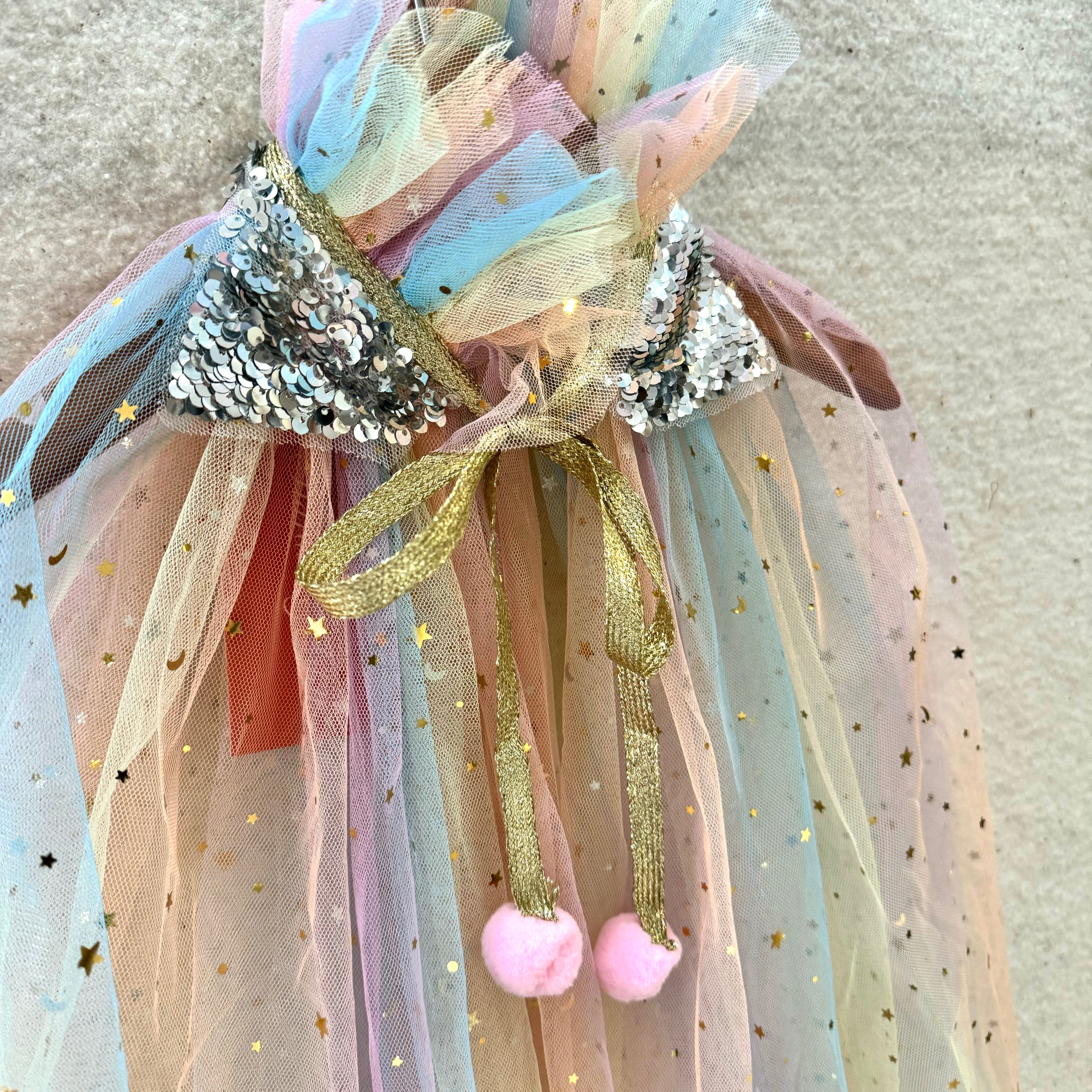 Pastel Rainbow Tulle Cape