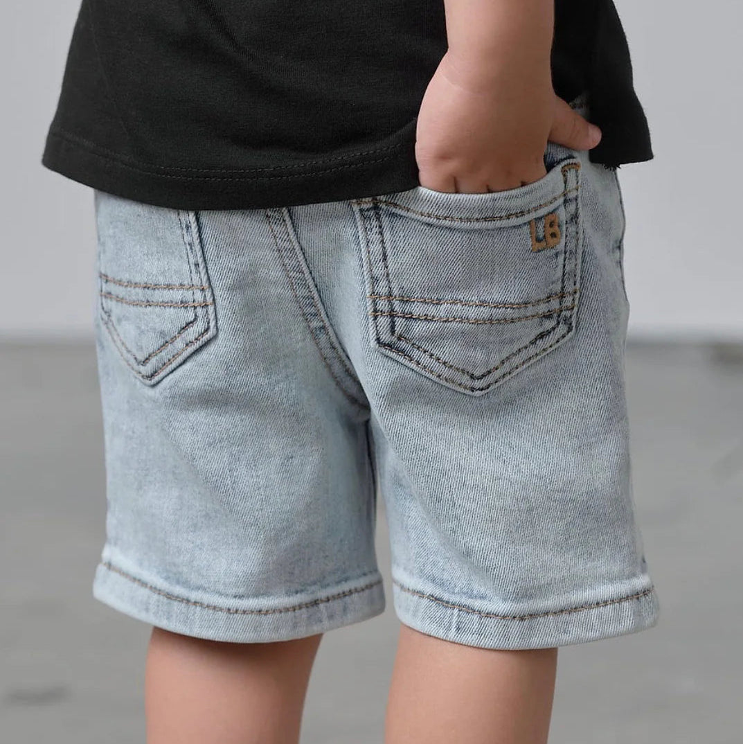 Straight Light Denim Short