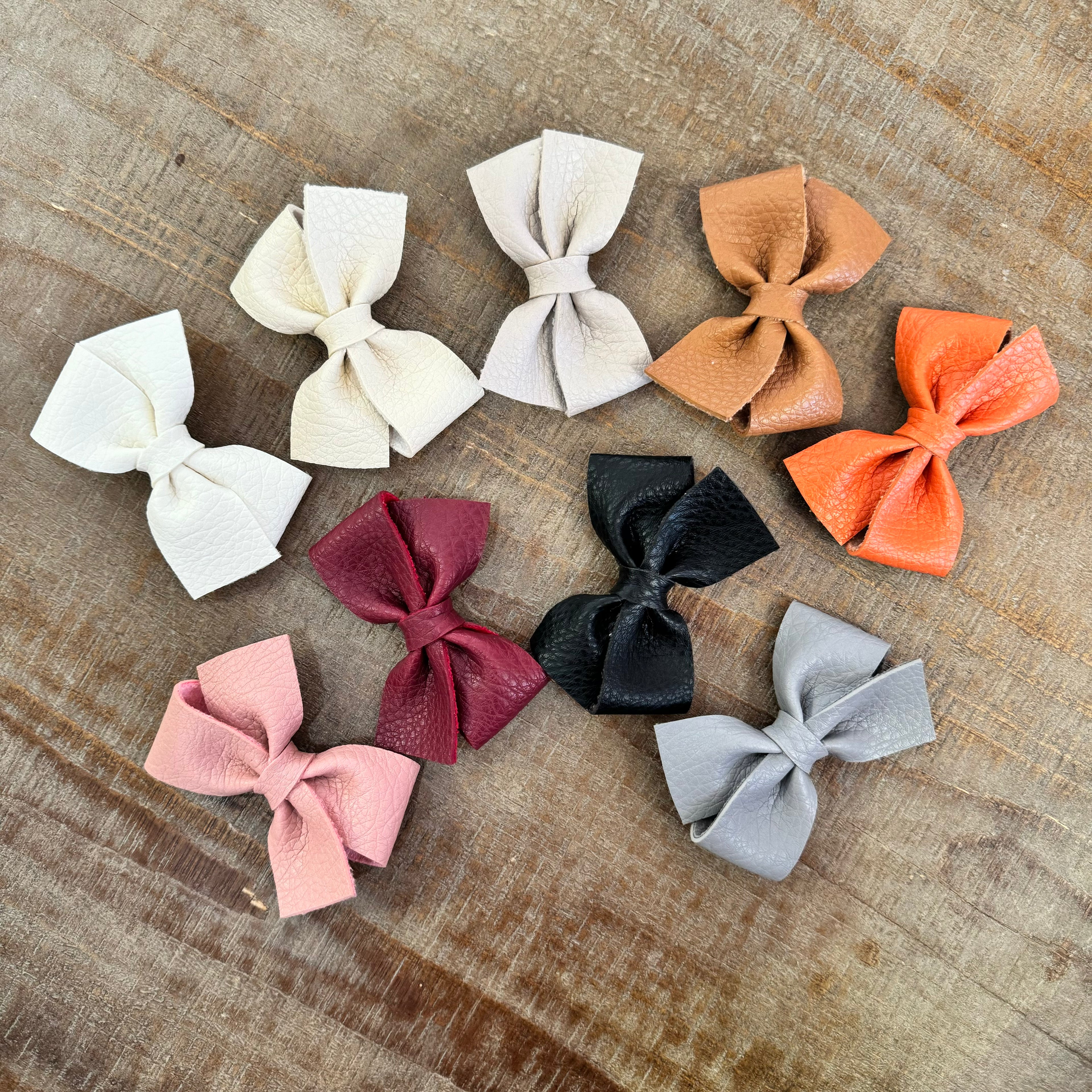 Pleather Bows