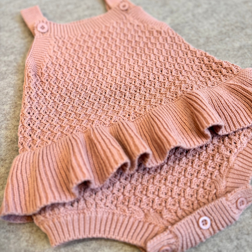 Amora Knit Ruffled Romper