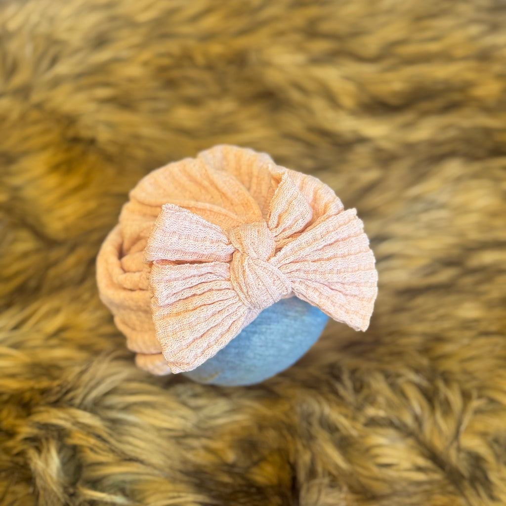 Ribbed Knotted Knit Turban
