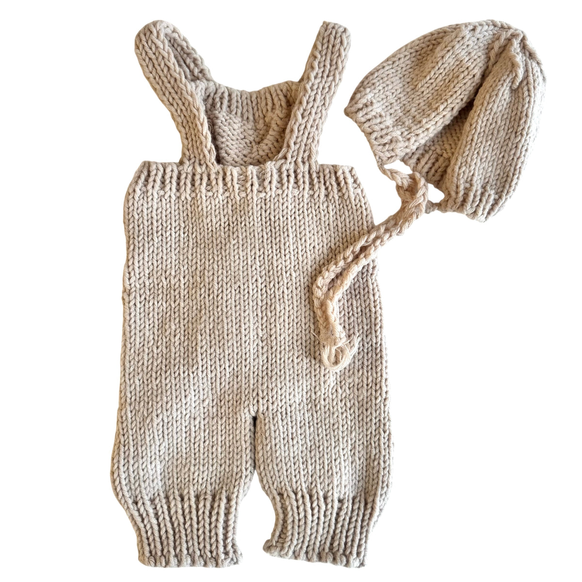 Crochet Overalls with Bonnet
