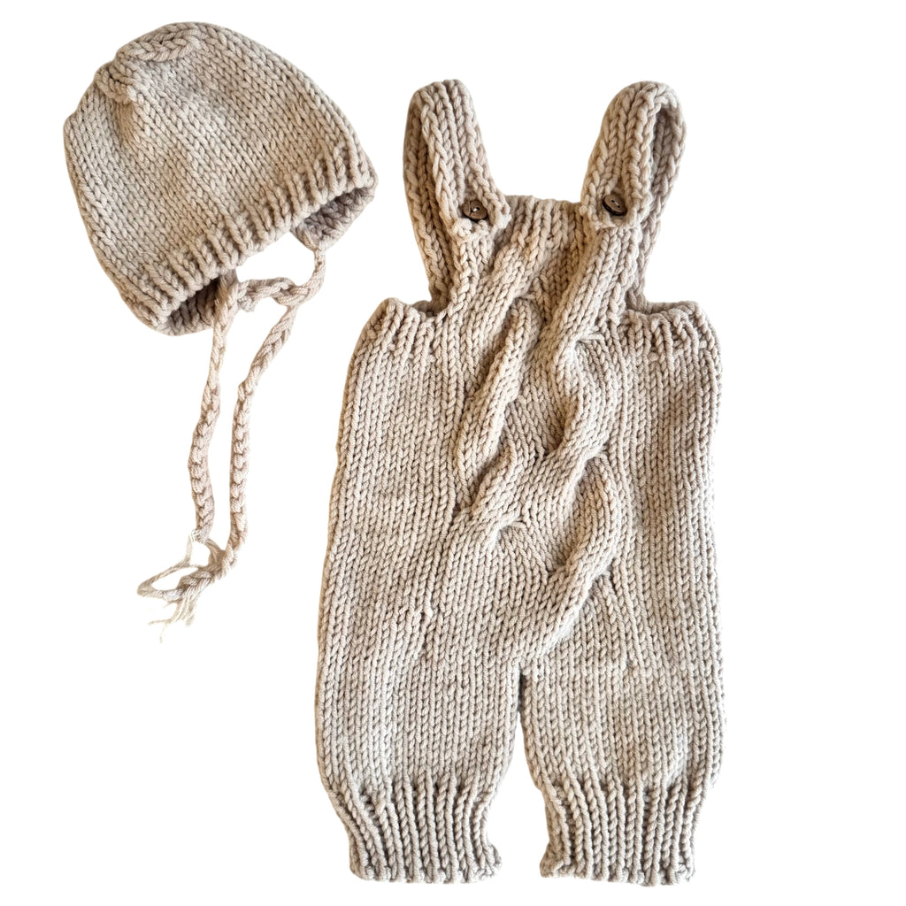 Crochet Overalls with Bonnet