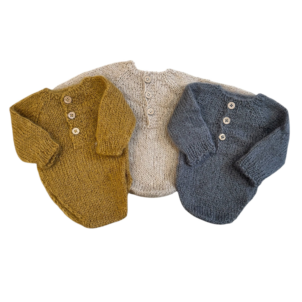 Mohair Romper with Bonnet