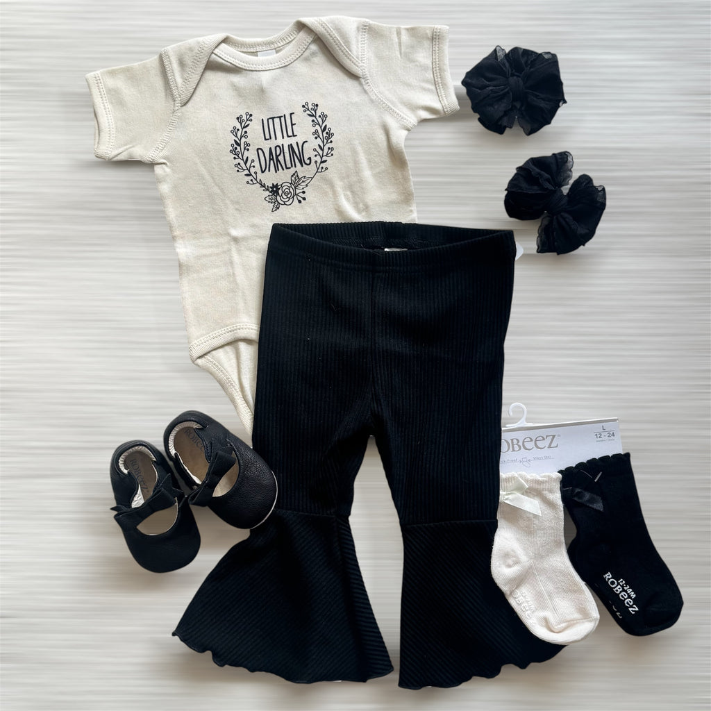 Flared Black Leggings