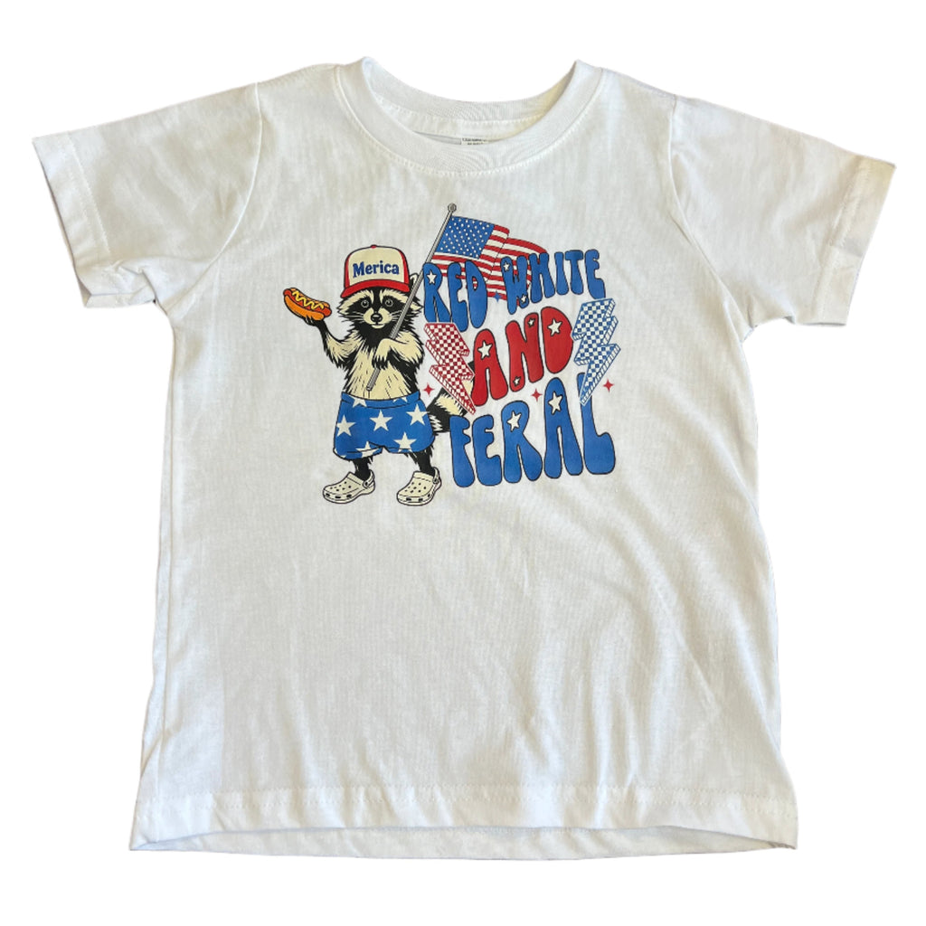 Red White and Feral Tee