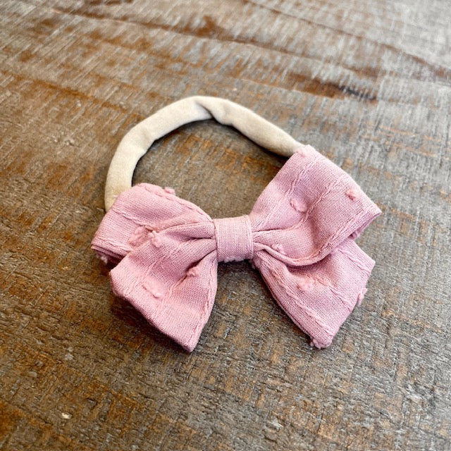Texture Poppy Bow Headband