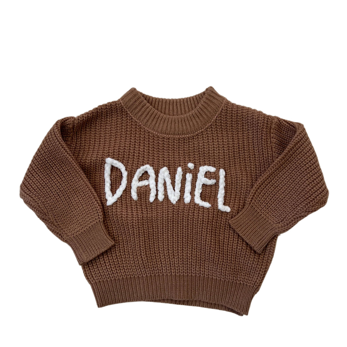 Tan Custom Name Sweater