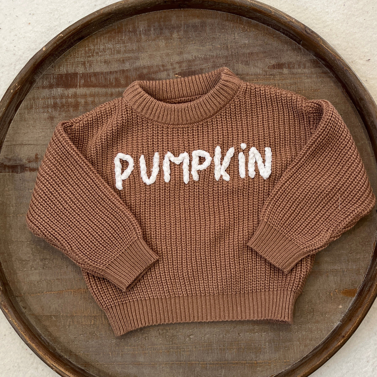 Tan Custom Name Sweater