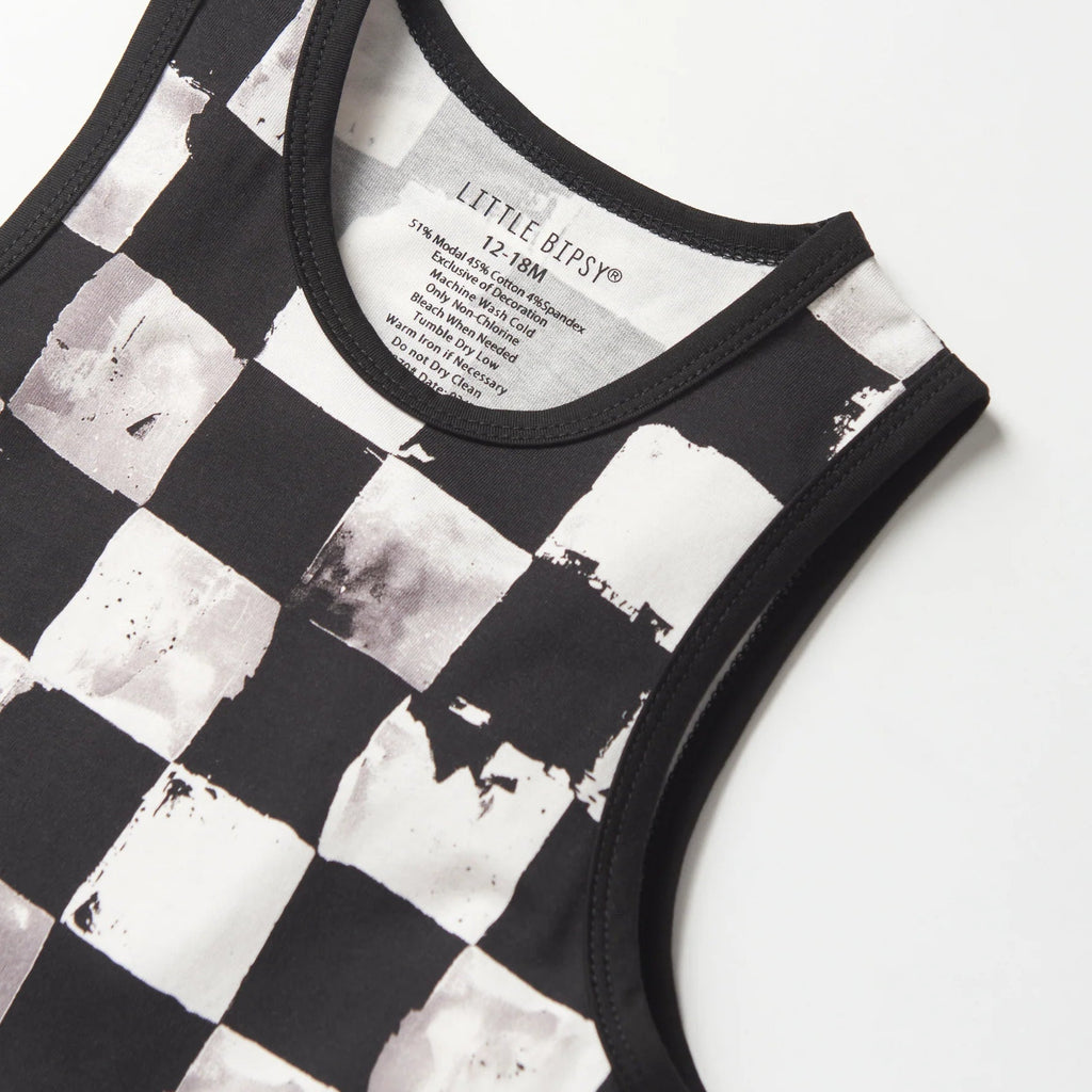 Checkered Tank Romper
