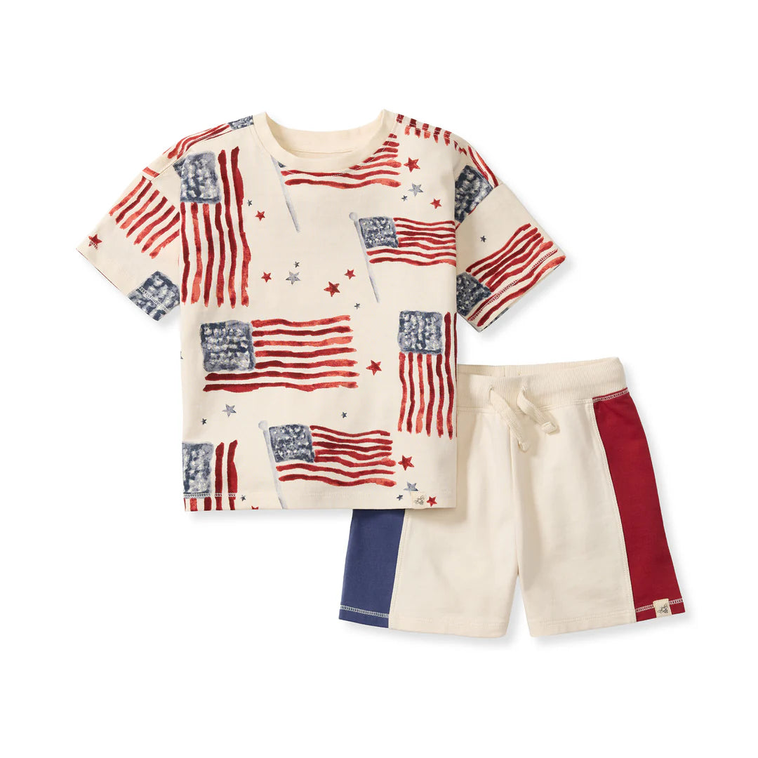 American Flag Tee Set
