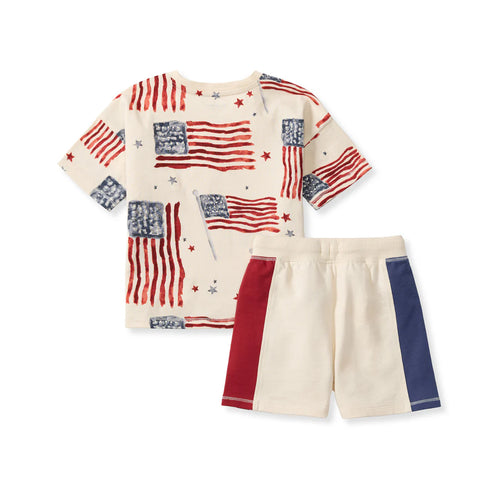 American Flag Tee Set