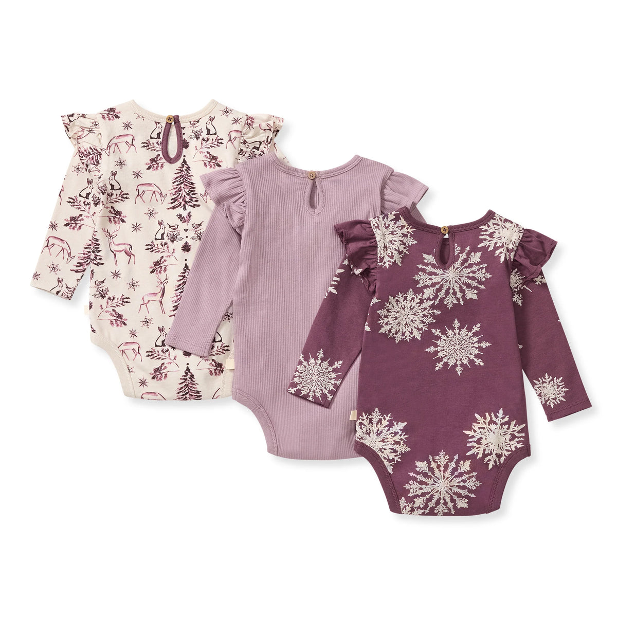 3 Pack Winter Bodysuits