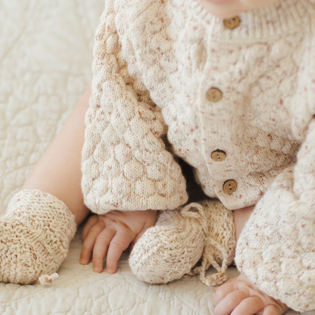 Natural Confetti Bubble Cardigan