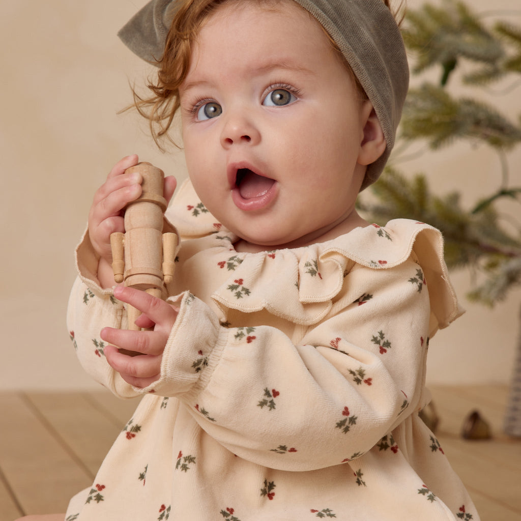 Holly Berry Velour Dress