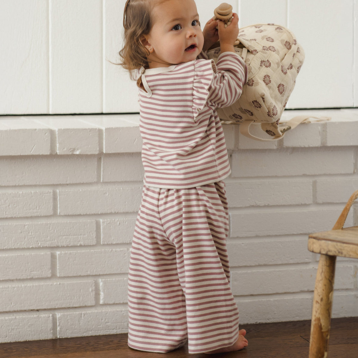 Mulberry Stripe Cozy Set