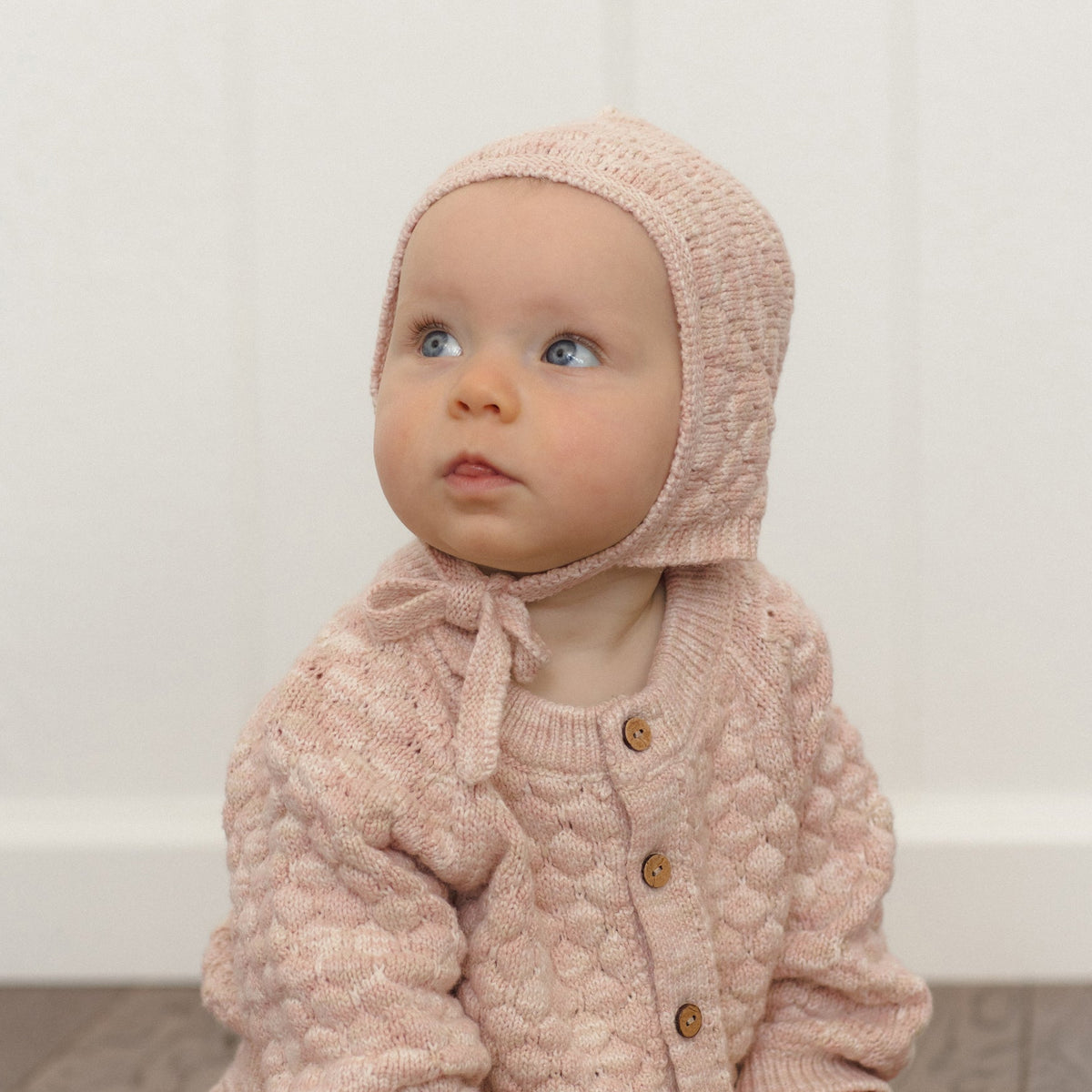 Rose Speckle Knit Bonnet