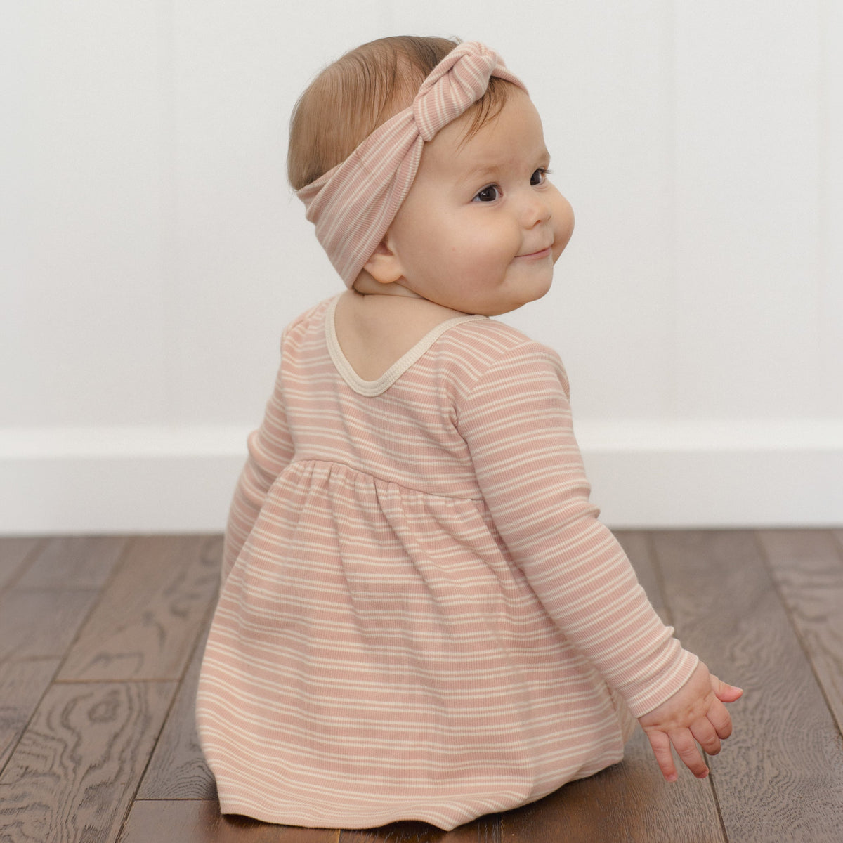 Dusty Rose Ribbed Dress