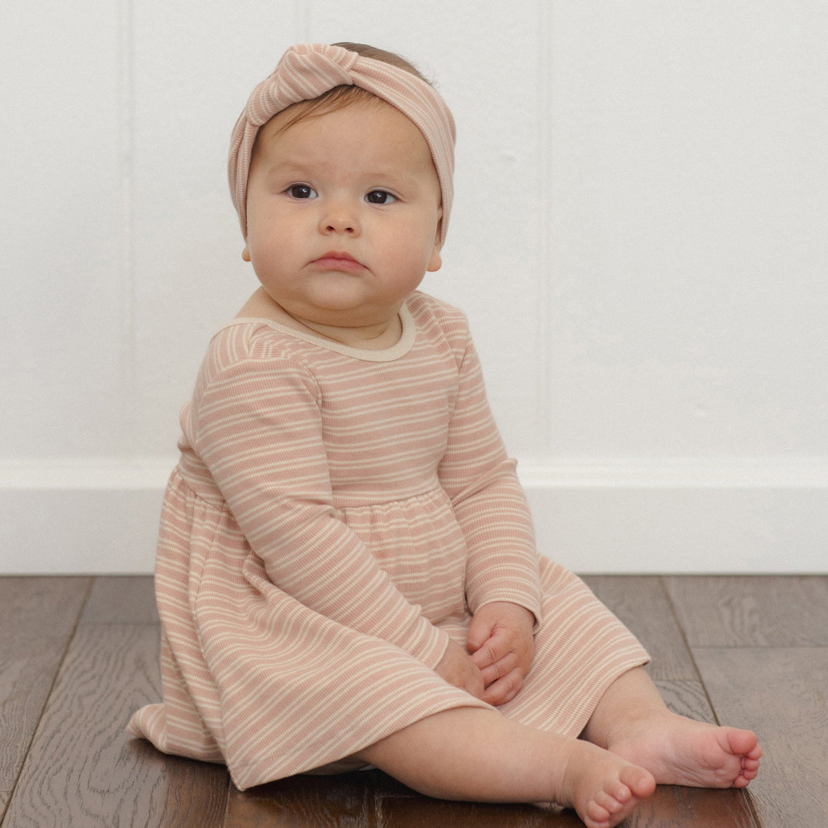 Dusty Rose Ribbed Dress