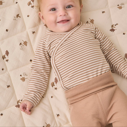 Almond Stripe Bodysuit Set