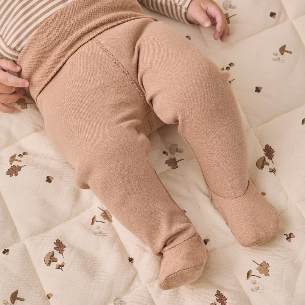 Almond Stripe Bodysuit Set