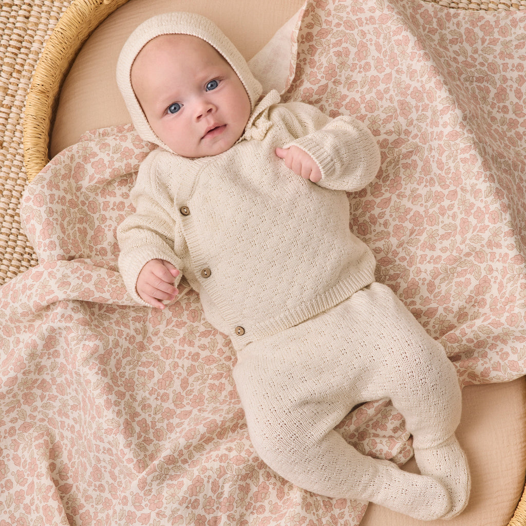 Knit Wrap Top + Pant Set