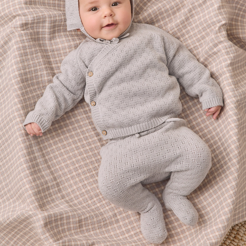 Knit Wrap Top + Pant Set