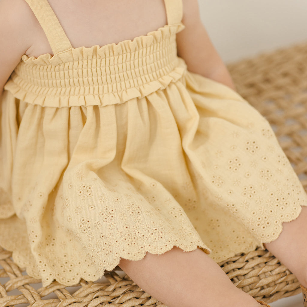 Mae Smocked Top + Bloomer Set