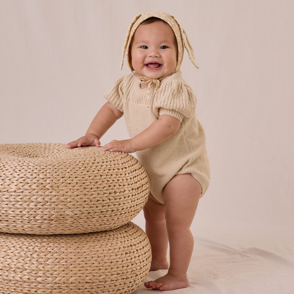 Pointelle Knit Romper