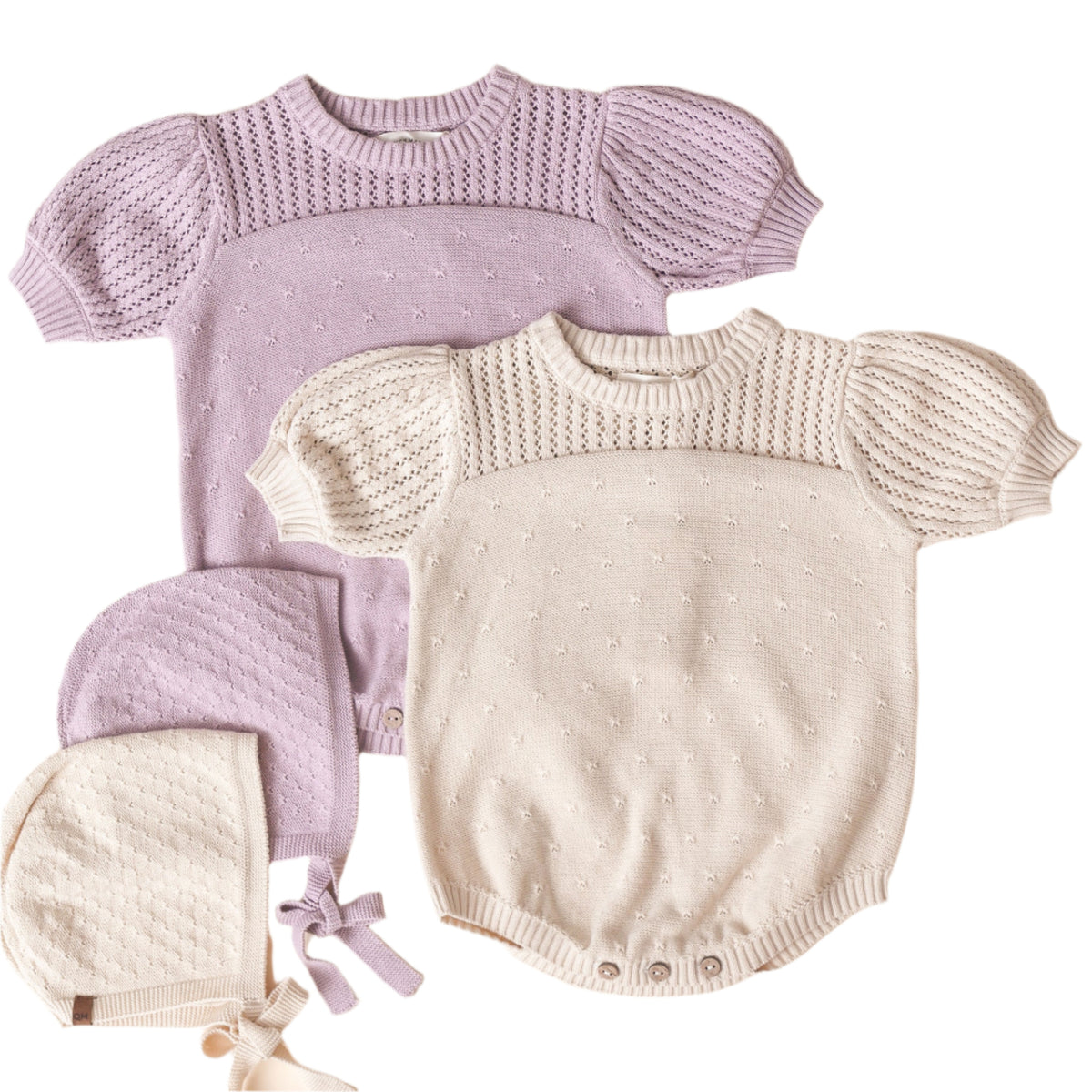 Pointelle Knit Romper