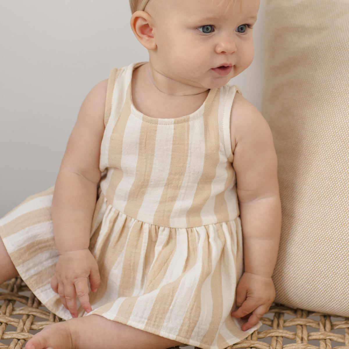 Summer Stripe Skirted Tank Romper