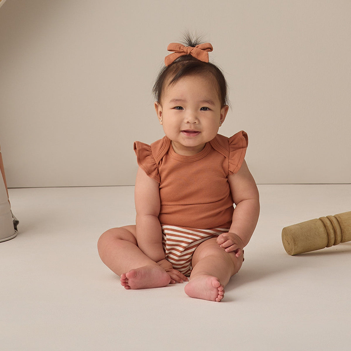 Poppy Stripe Gathered Bloomer