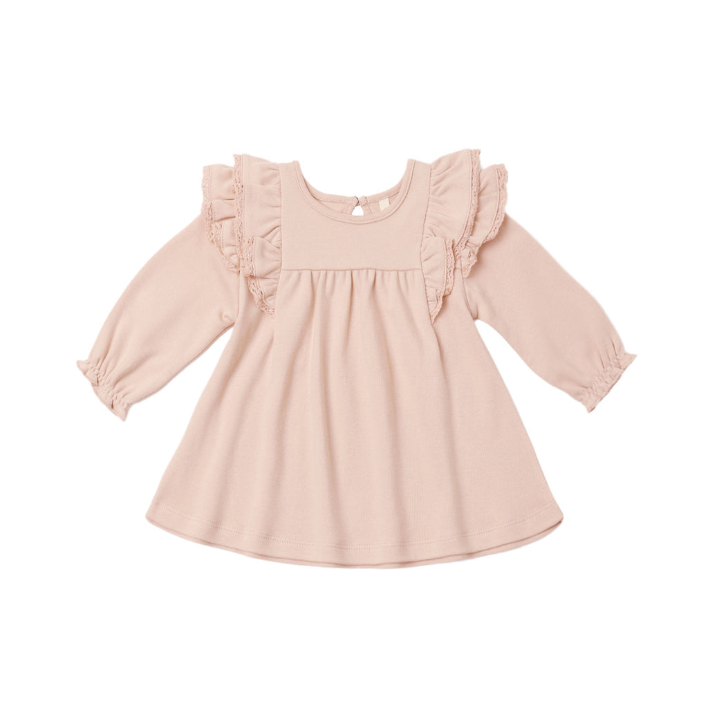 Dusty Rose Flutter Dress