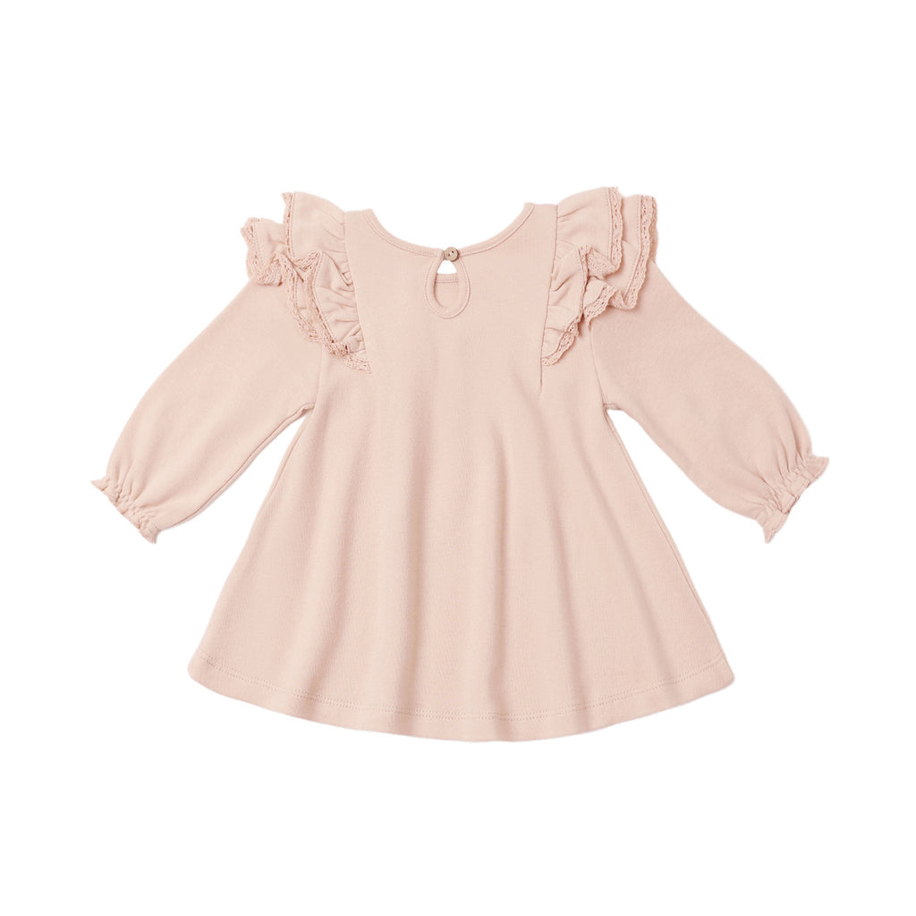 Dusty Rose Flutter Dress