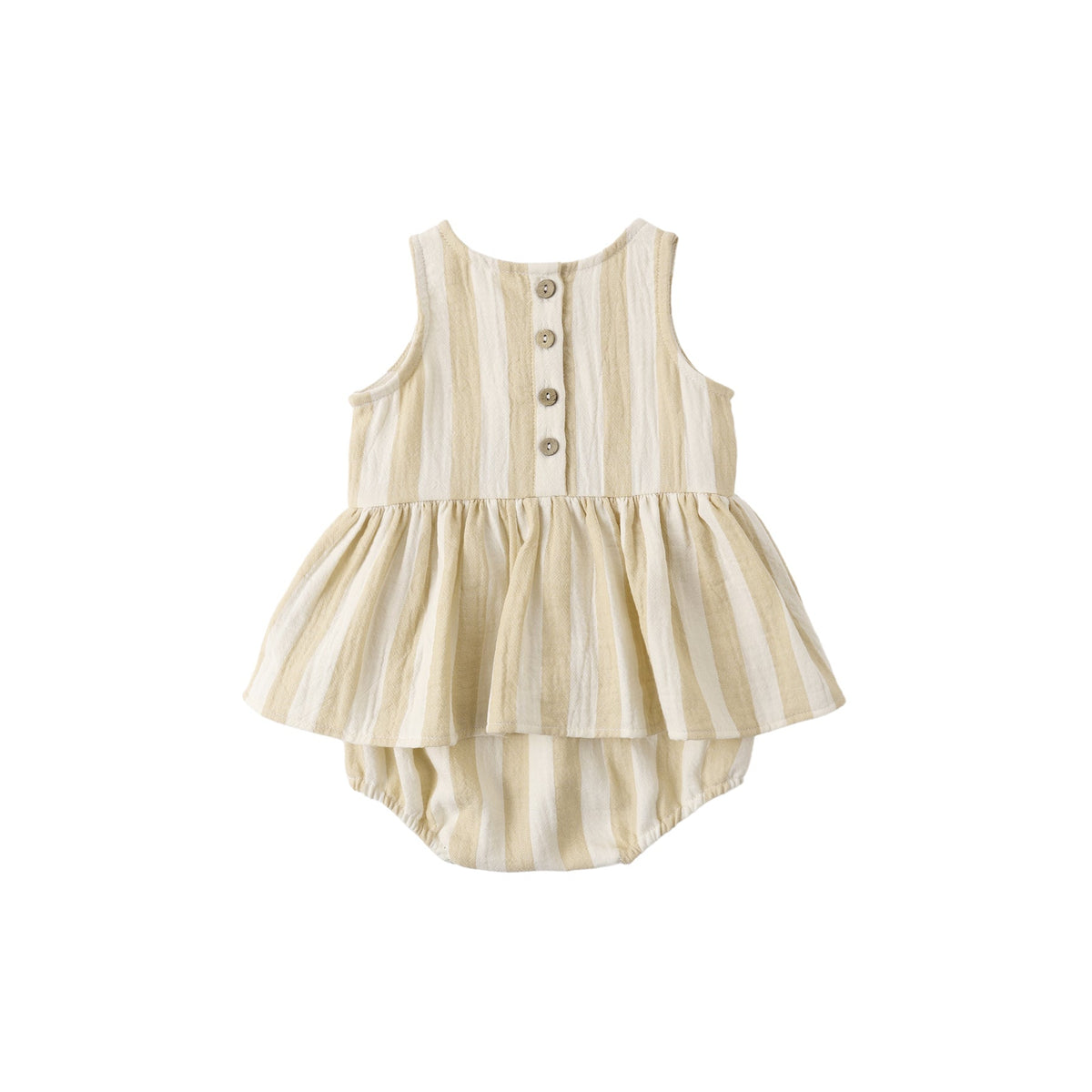 Summer Stripe Skirted Tank Romper