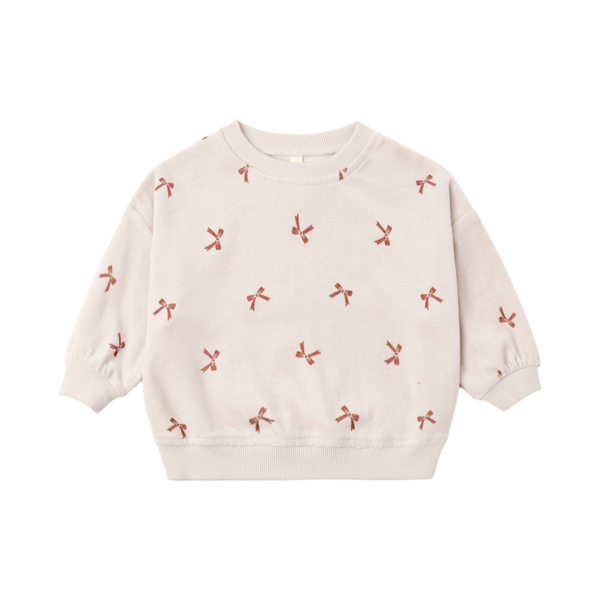 Red Bows Velour Sweatshirt