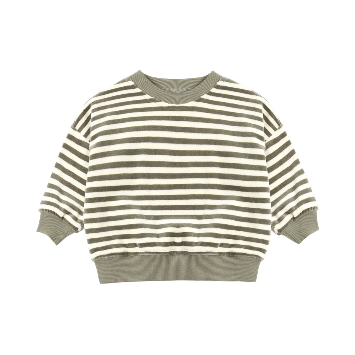 Spruce Stripe Velour Sweatshirt