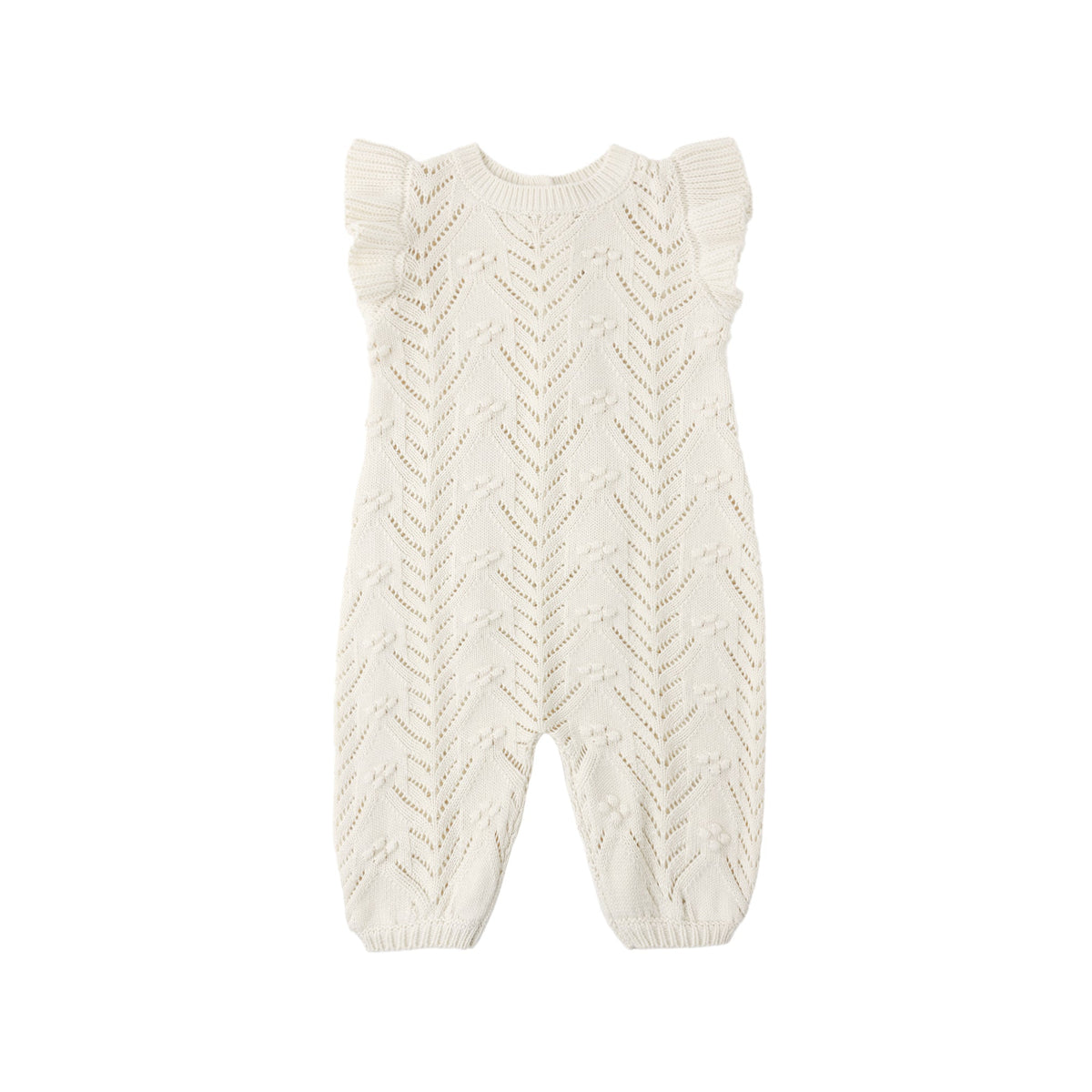 Natural Mira Knit Romper