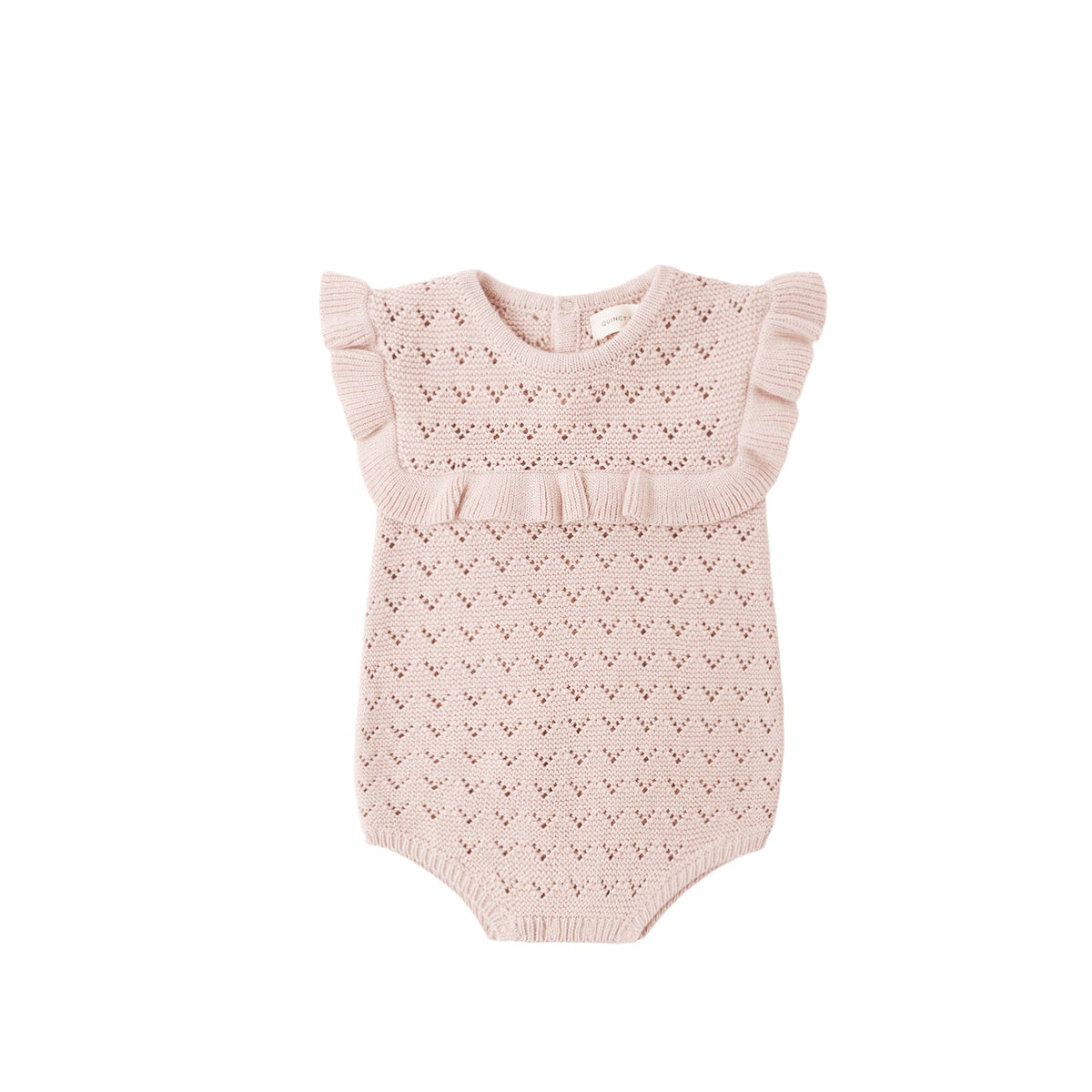 Pointelle Ruffled Romper