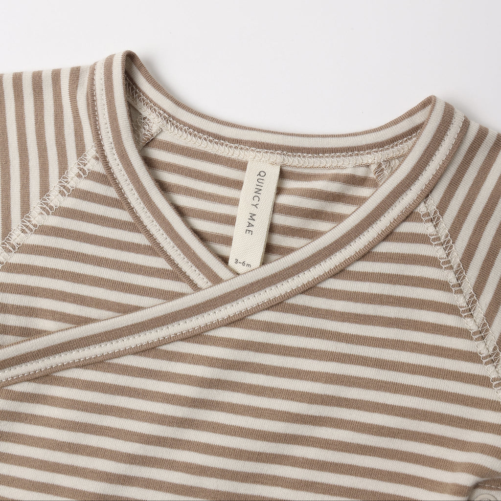 Almond Stripe Bodysuit Set