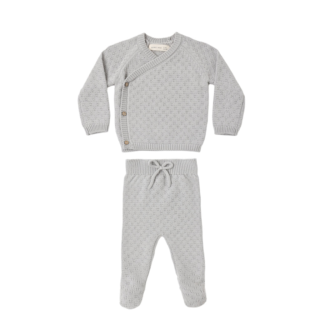 Knit Wrap Top + Pant Set