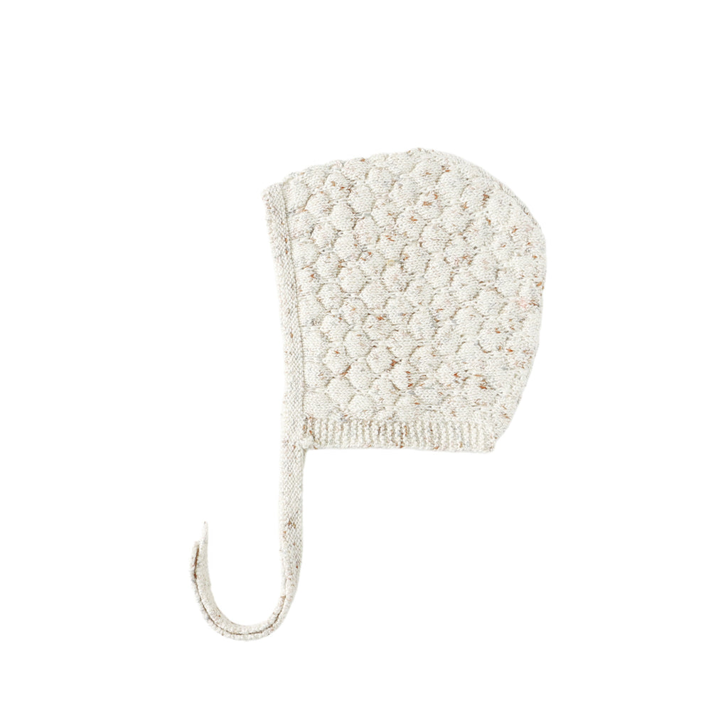 Natural Confetti Knit Bonnet