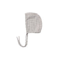 Blue Gingham Woven Bonnet