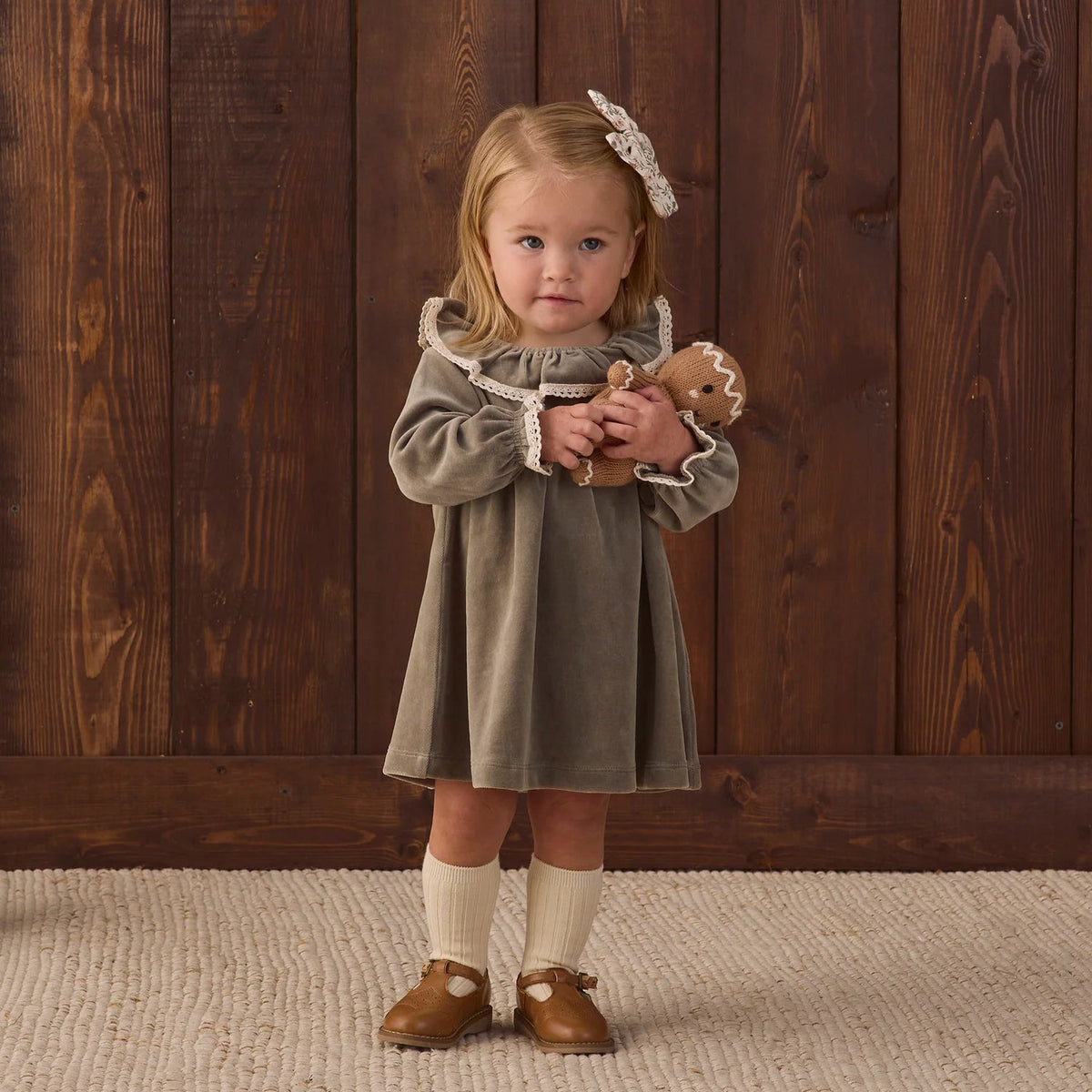 Spruce Velour Dress