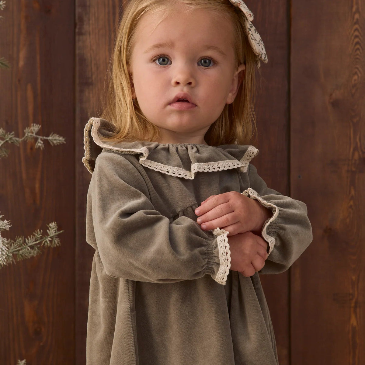 Spruce Velour Dress