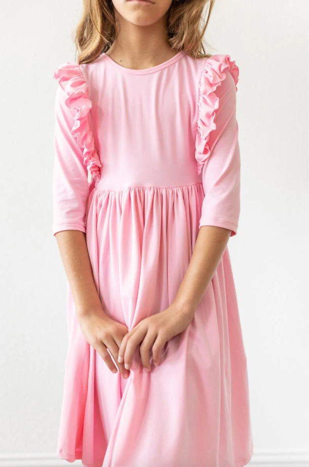 Bubblegum Ruffle Twirl Dress